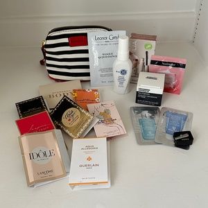Sephora makeup bag with goodies